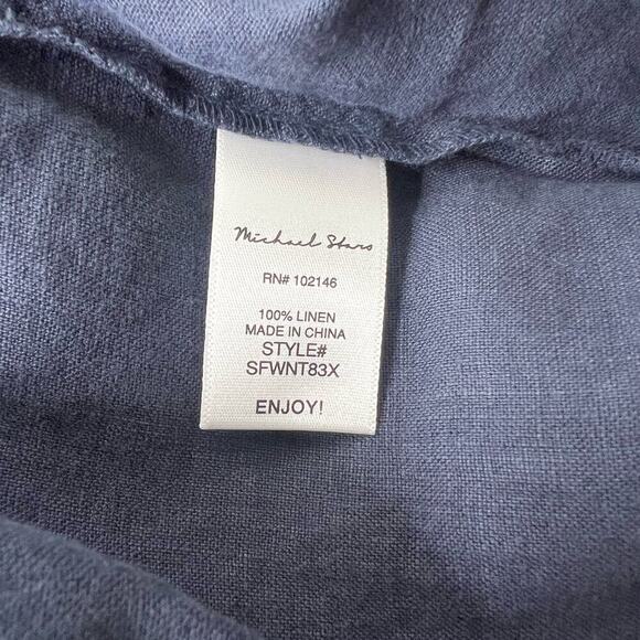 New Women’s Michael Stars Eleanor Linen Shirt Dress Size: 2X - Picture 11 of 11